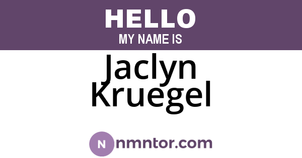 Jaclyn Kruegel