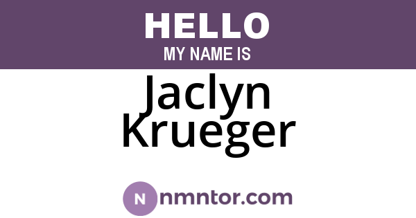 Jaclyn Krueger