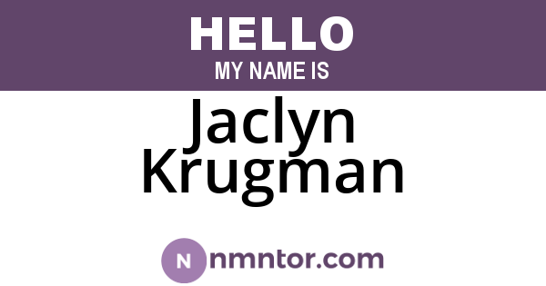 Jaclyn Krugman
