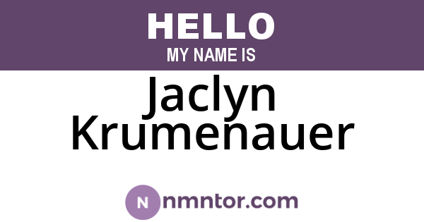 Jaclyn Krumenauer