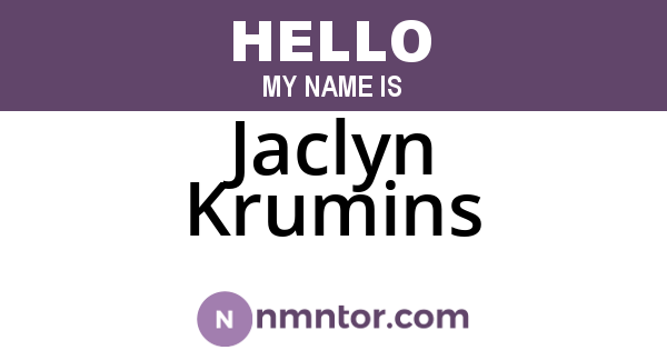 Jaclyn Krumins