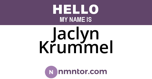 Jaclyn Krummel