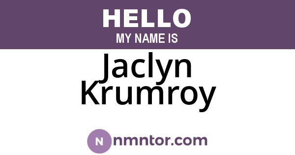 Jaclyn Krumroy