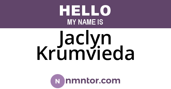 Jaclyn Krumvieda