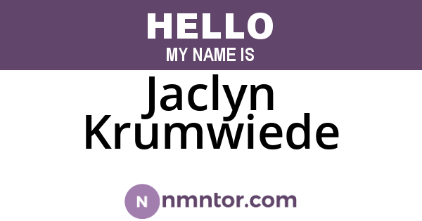 Jaclyn Krumwiede