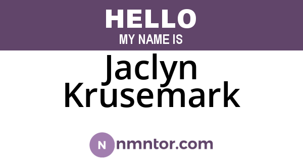 Jaclyn Krusemark