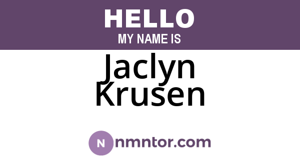 Jaclyn Krusen