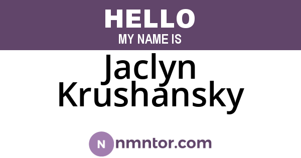 Jaclyn Krushansky