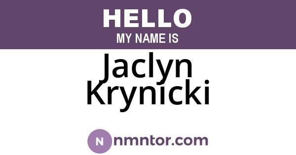 Jaclyn Krynicki