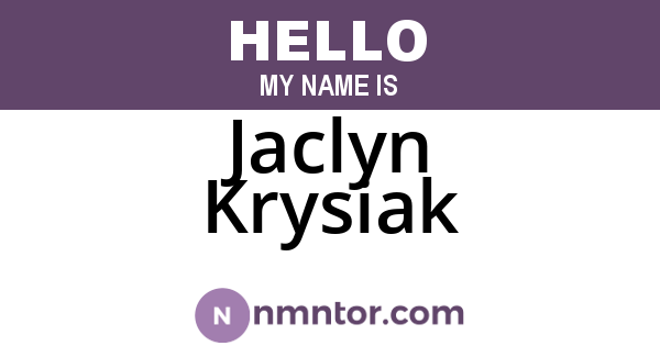 Jaclyn Krysiak