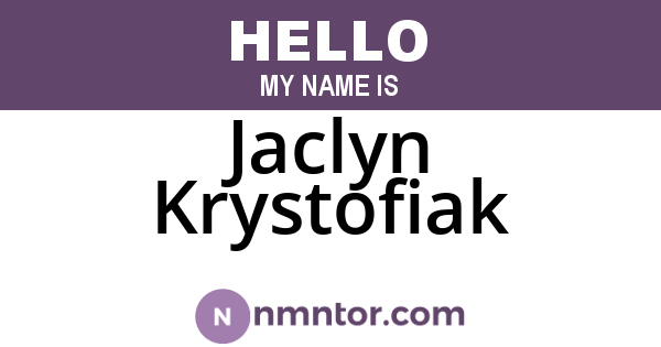 Jaclyn Krystofiak