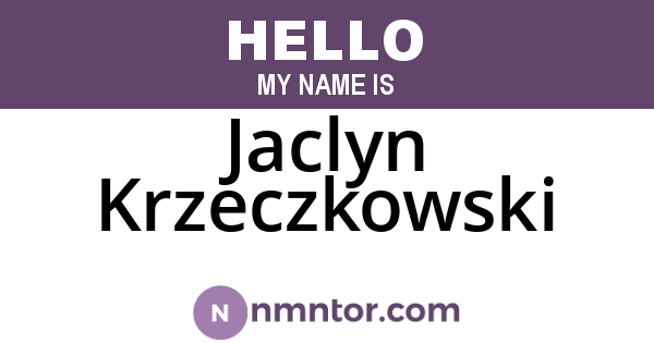 Jaclyn Krzeczkowski