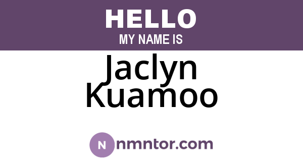 Jaclyn Kuamoo