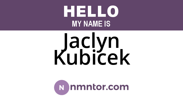 Jaclyn Kubicek