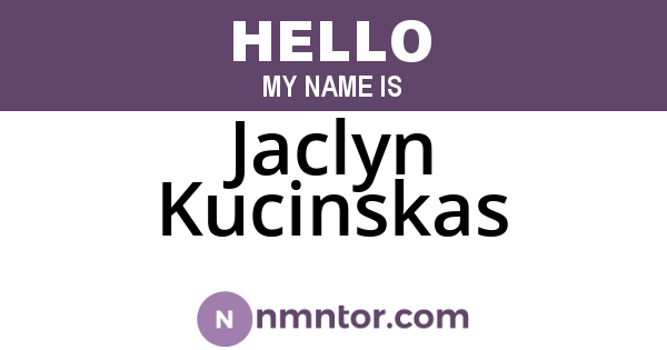 Jaclyn Kucinskas