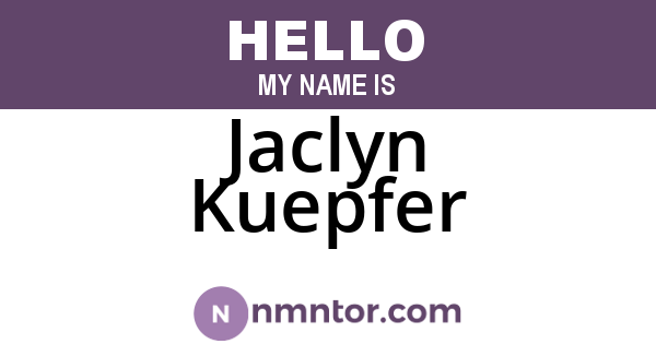 Jaclyn Kuepfer
