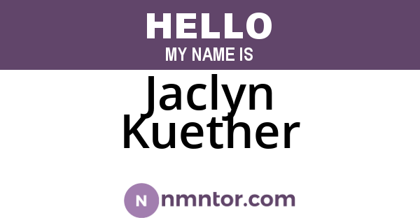 Jaclyn Kuether