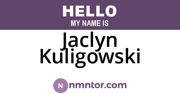 Jaclyn Kuligowski
