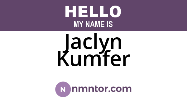 Jaclyn Kumfer