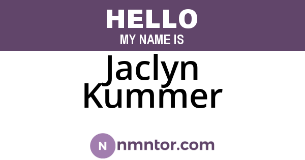 Jaclyn Kummer