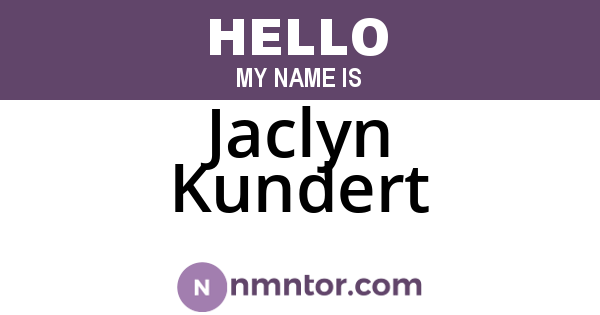 Jaclyn Kundert
