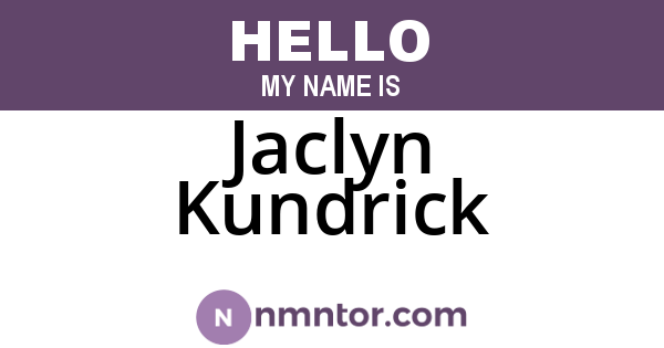 Jaclyn Kundrick
