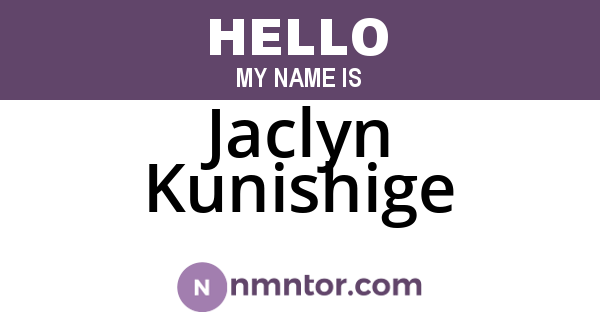 Jaclyn Kunishige