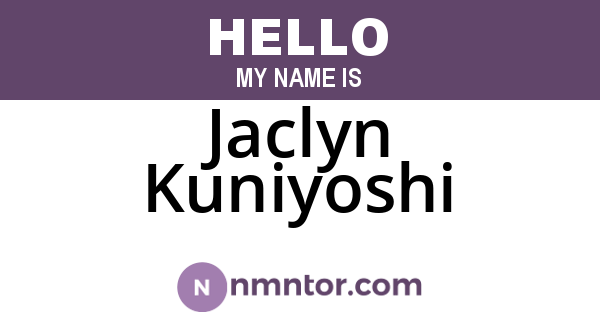 Jaclyn Kuniyoshi