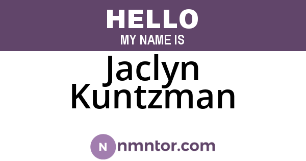 Jaclyn Kuntzman