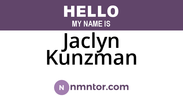 Jaclyn Kunzman
