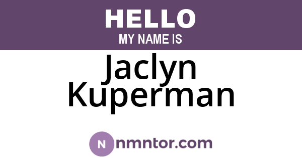 Jaclyn Kuperman