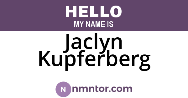 Jaclyn Kupferberg