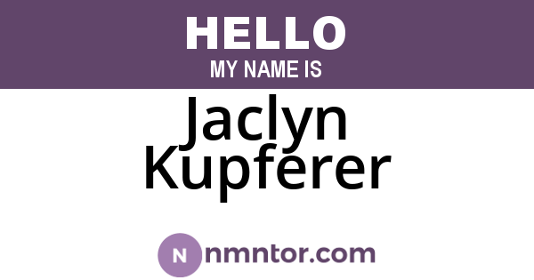Jaclyn Kupferer