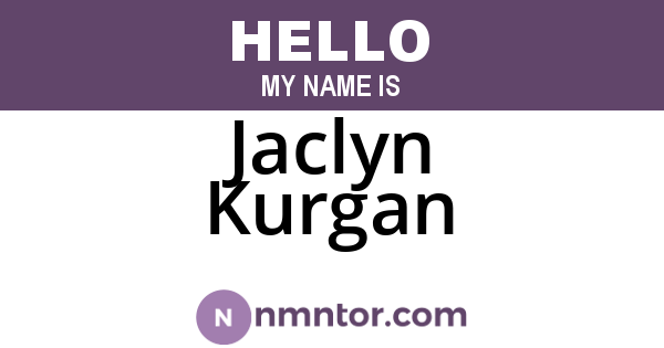 Jaclyn Kurgan