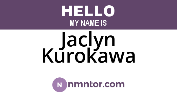Jaclyn Kurokawa