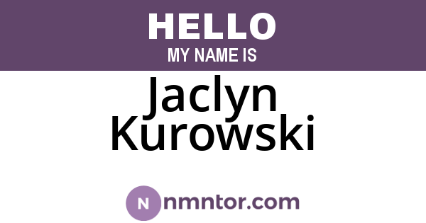 Jaclyn Kurowski