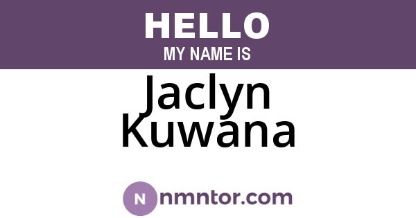 Jaclyn Kuwana