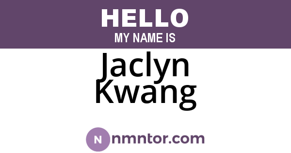 Jaclyn Kwang