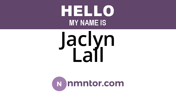 Jaclyn Lall