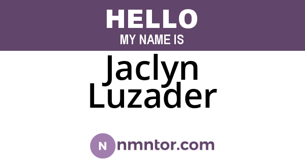 Jaclyn Luzader