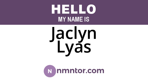 Jaclyn Lyas