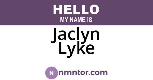Jaclyn Lyke