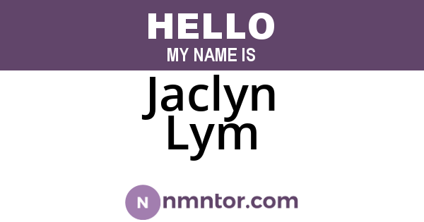 Jaclyn Lym