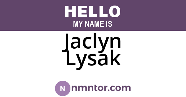 Jaclyn Lysak