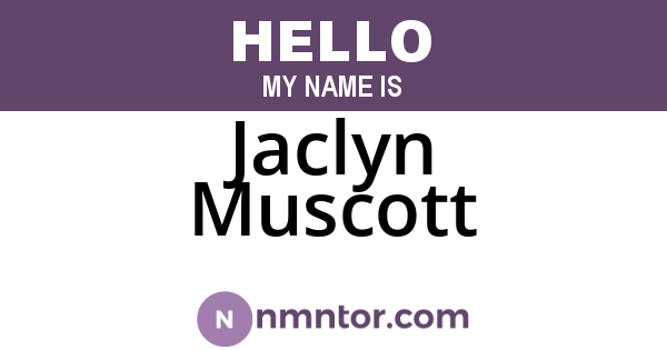 Jaclyn Muscott
