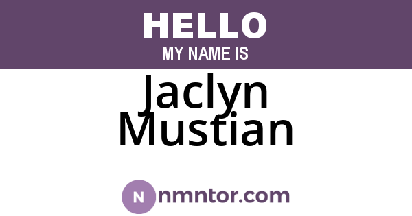 Jaclyn Mustian