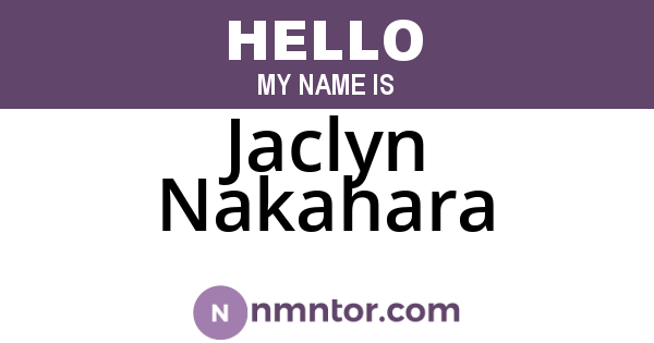 Jaclyn Nakahara