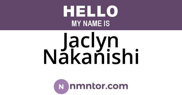 Jaclyn Nakanishi