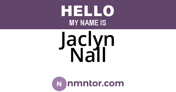 Jaclyn Nall