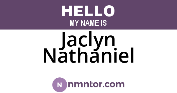 Jaclyn Nathaniel